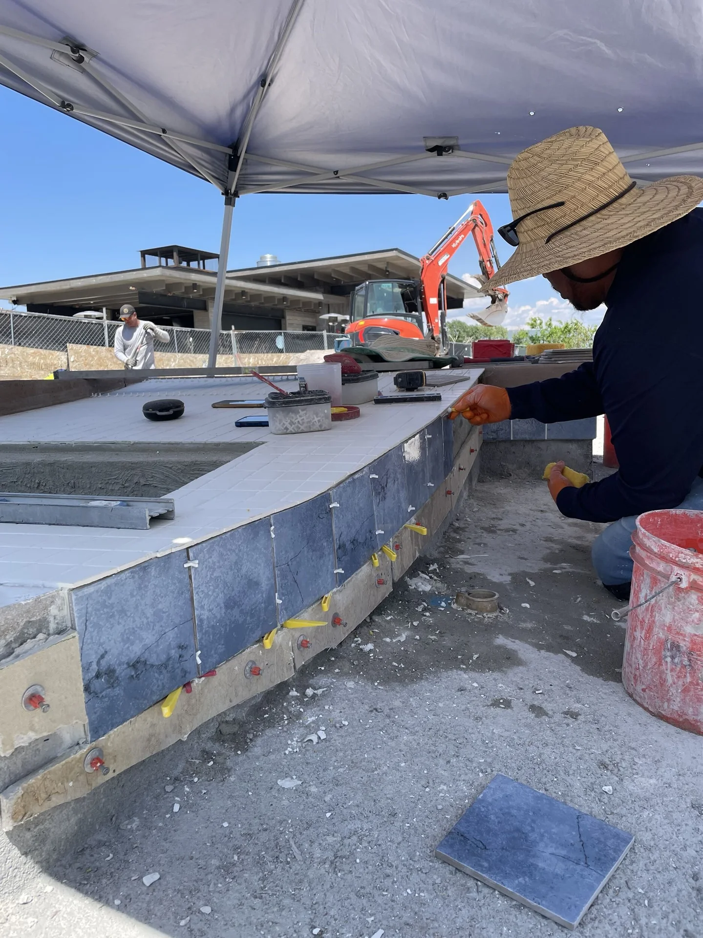 Masonry of the pool project at Homestead Resort Midway in Midway, Utah — image 5