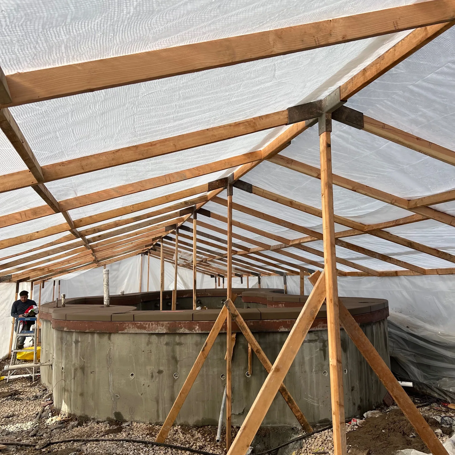 Masonry of the pool project at Homestead Resort Midway in Midway, Utah — image 1