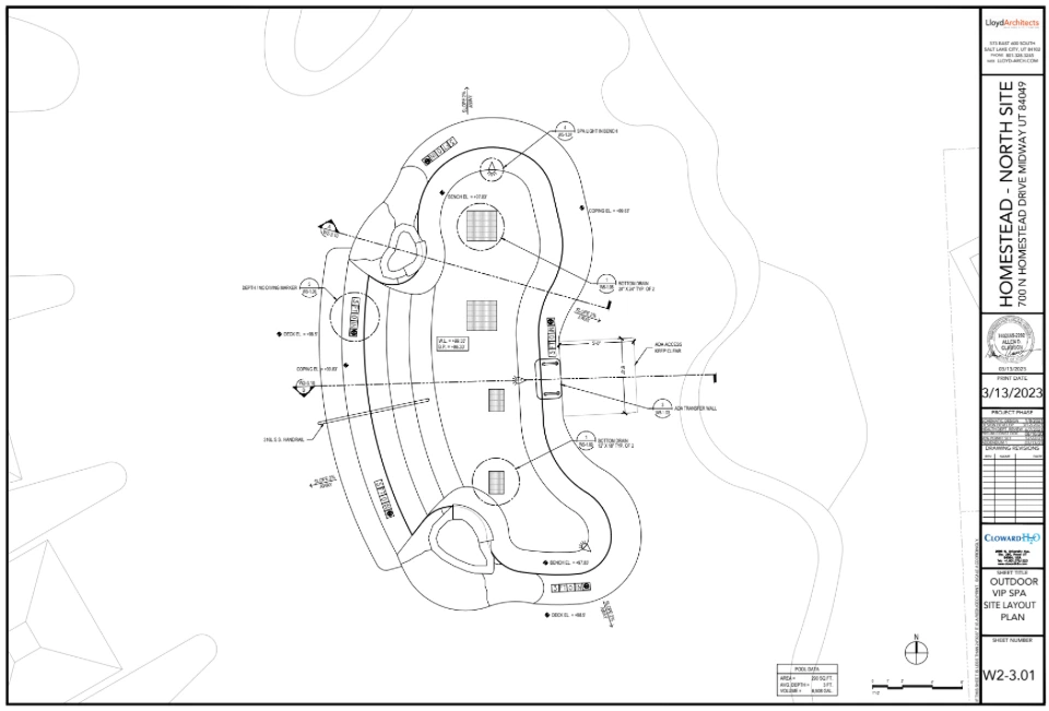 Pool construction plans at Homestead Resort Midway in Midway, Utah — image 4