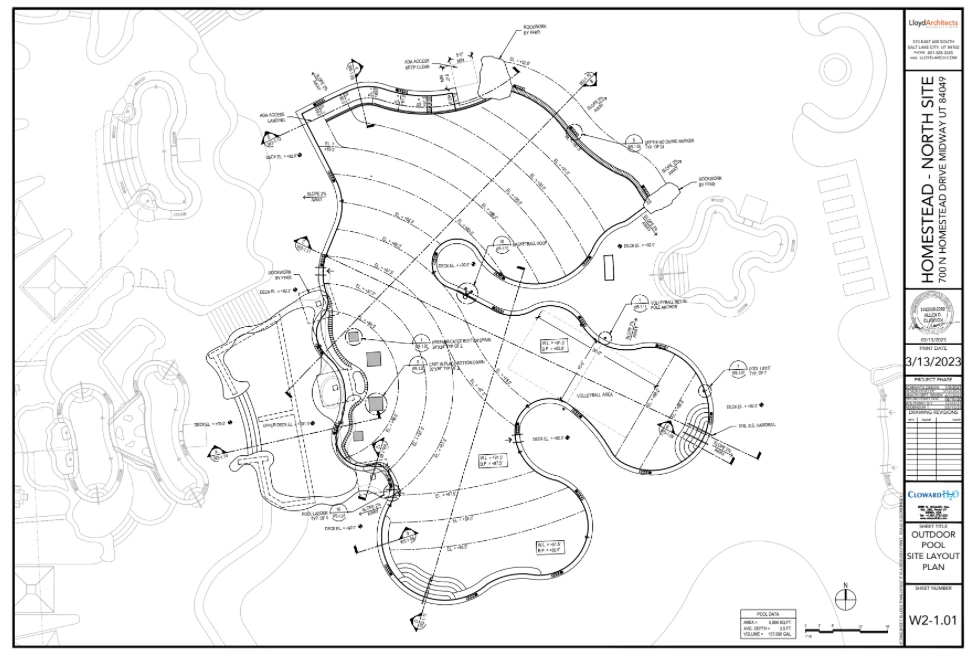 Pool construction plans at Homestead Resort Midway in Midway, Utah — image 2