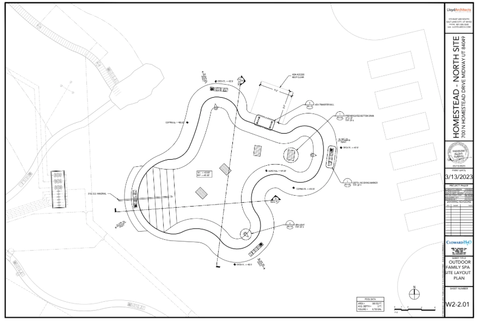 Pool construction plans at Homestead Resort Midway in Midway, Utah — image 3