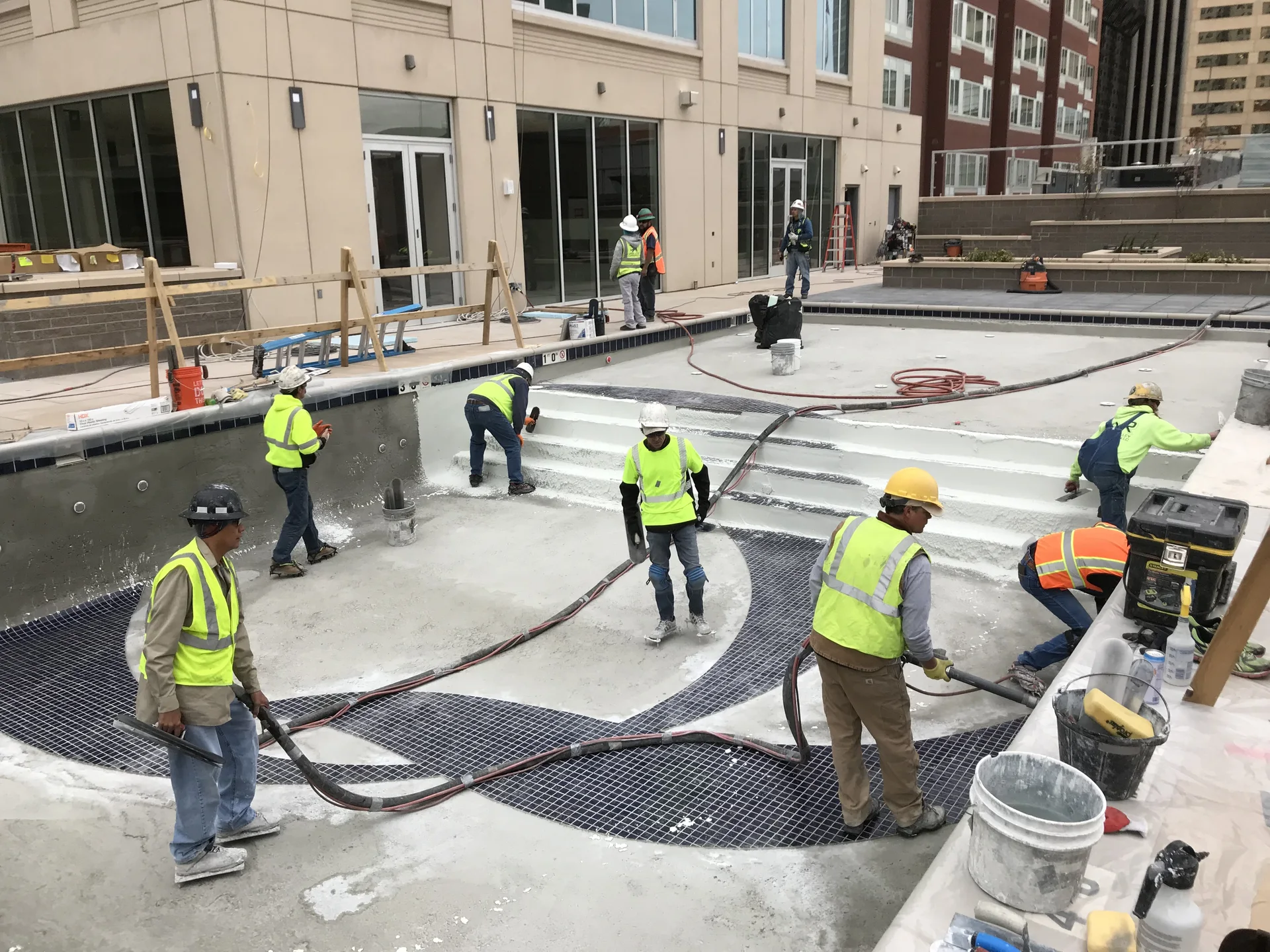 Interior Finish of the pool project at The Quincy in Denver, CO — image 1
