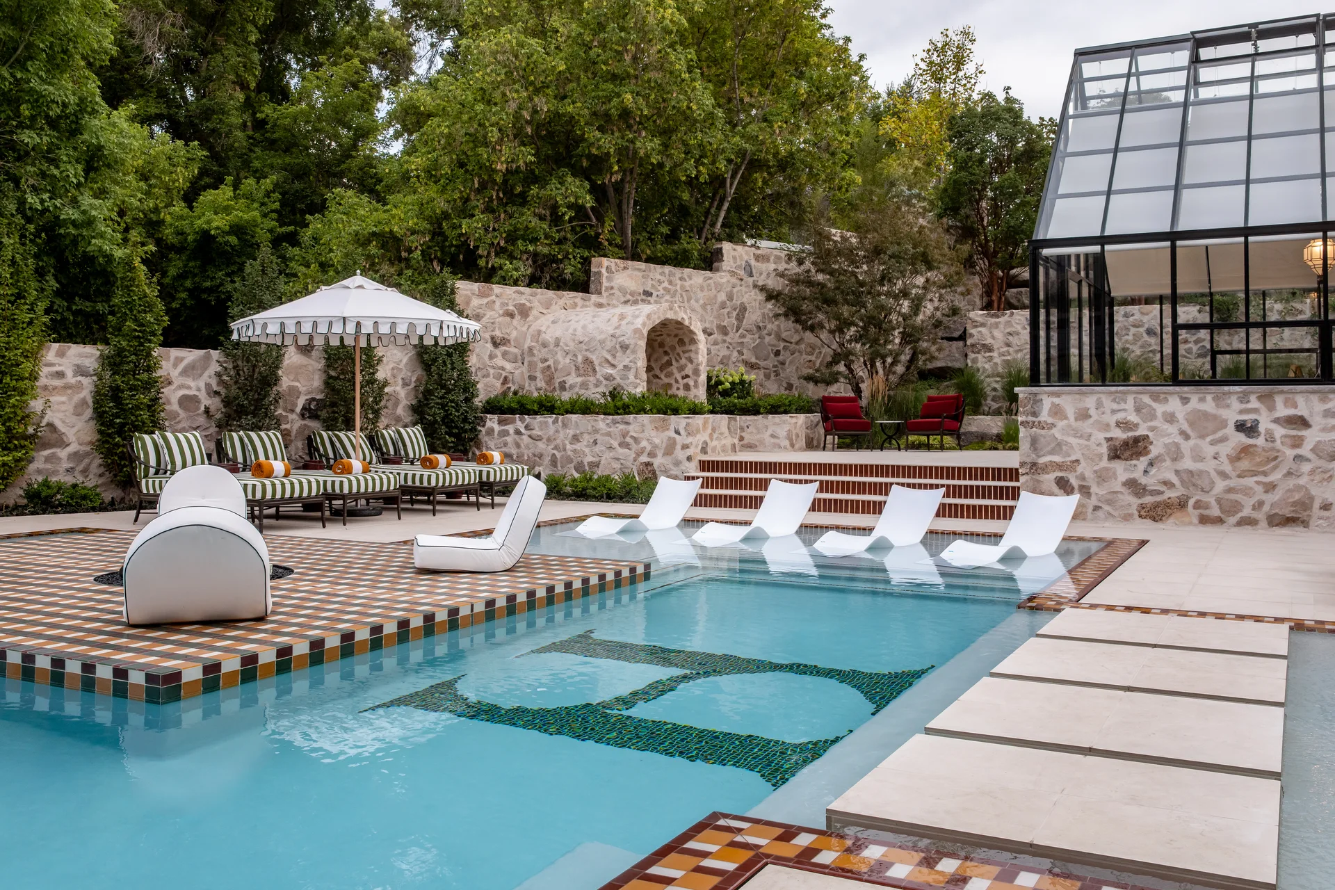Final Photos of the pool project at Utah County Parade of Homes Best Outdoor Space Winner in Provo, UT — image 1