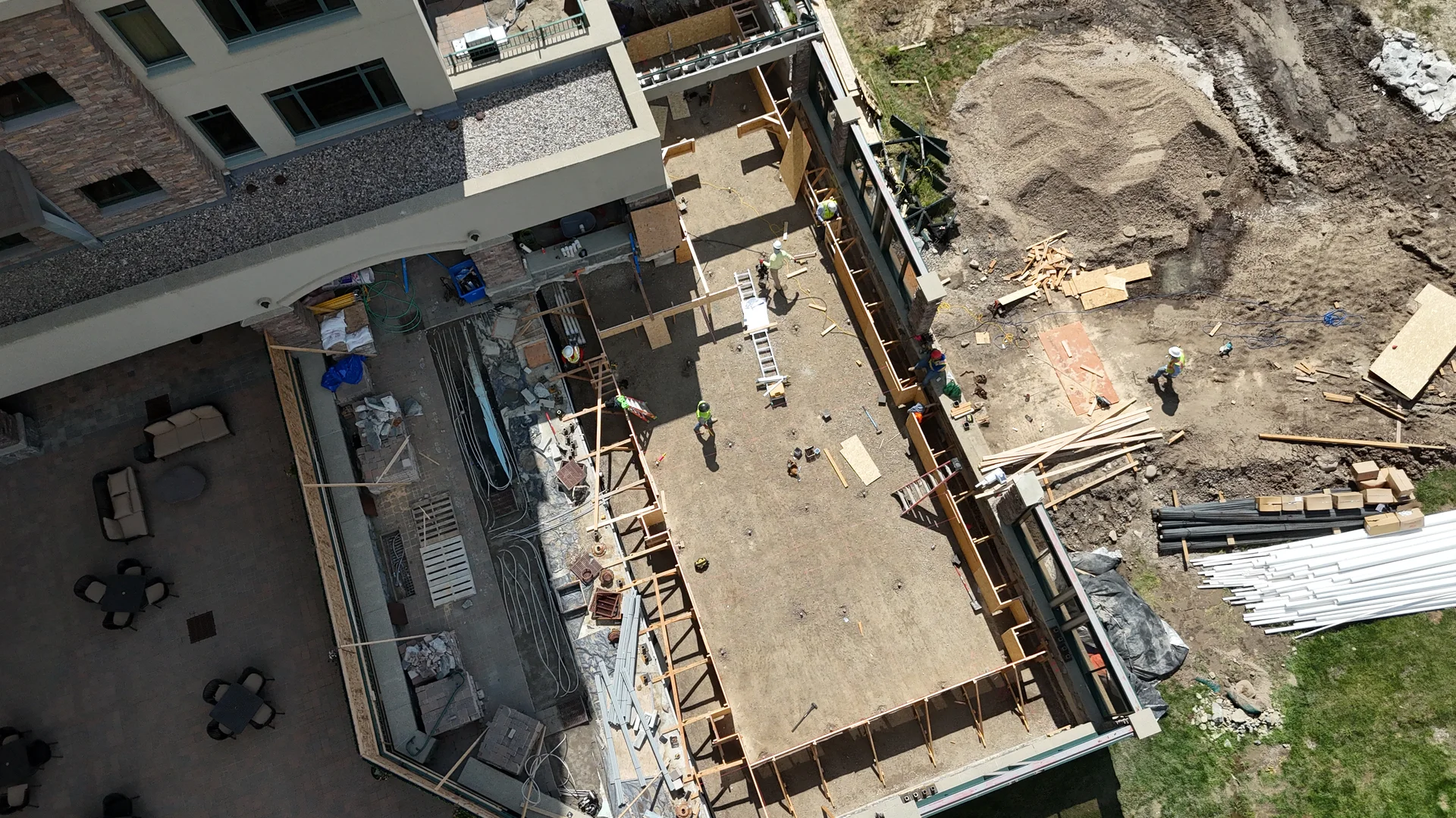 Plumbing & Steel of the pool project at Summit Hotel in Big Sky, MT — image 5